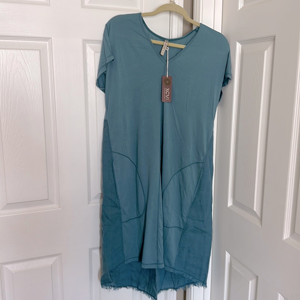Wearables Gibbon T-shirt dress, XCVI, size L, blue